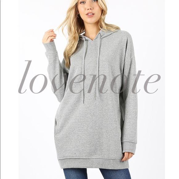 lovenote Tops - SALE, 1 left! Fleece Lined Hoodie Sweatshirt Tunic